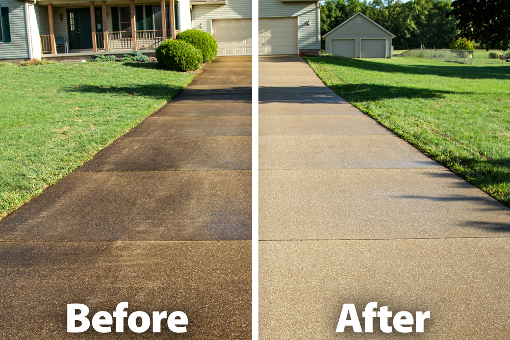 Your property, with the areas we're cleaning marked